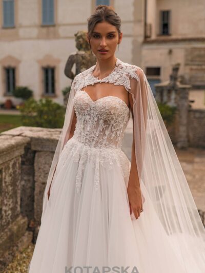 prinzessinen brautkleid mit cape von kotapska couture in radeberg dresden