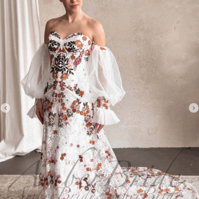 fit and flare kleid aus bunter spitze