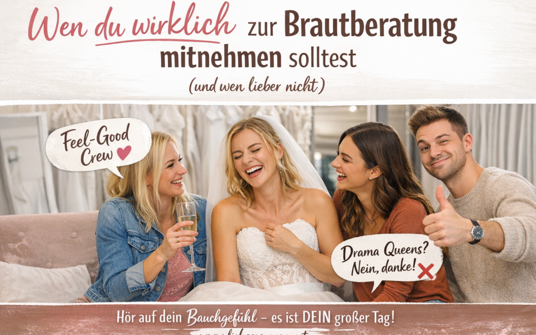 Wen zur Brautberatung mitnehmen? So triffst du die richtige Wahl